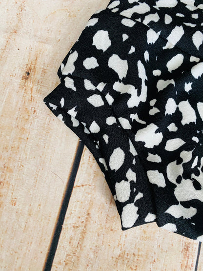 Handmade Cow Print Baby Outfit: Ruffled Halter Top, Bummies & Headband