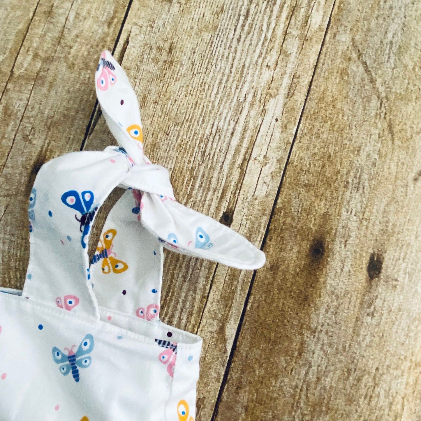 Girl Peplum Crop Top | Baby Girl Top Butterfly Print | Shoulder Ties Shirt with Ruffle Trim