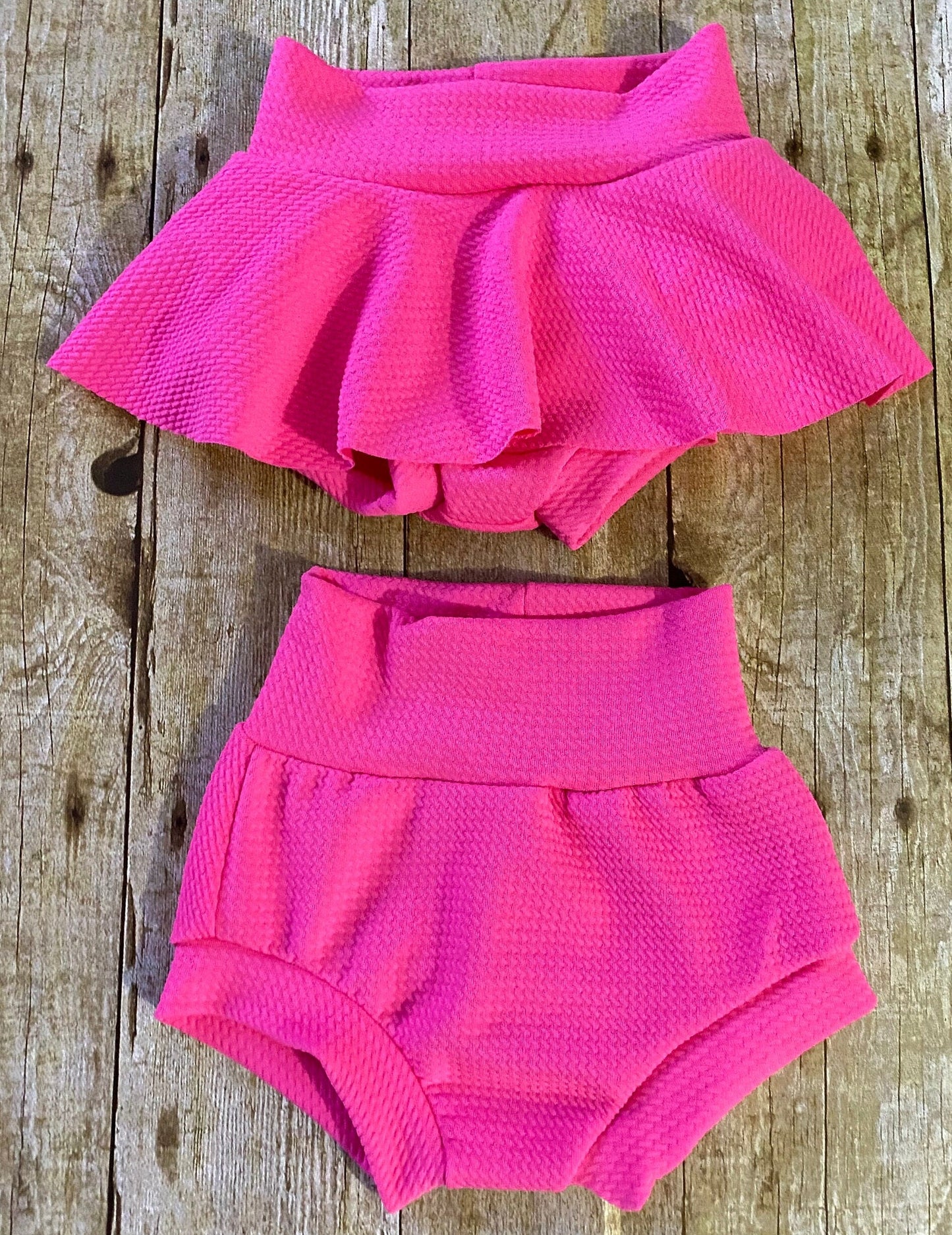 Fuchsia High Waisted Baby Bummies | Diaper Cover Shorts