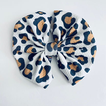 Handmade Leopard Print Baby Bummies & Bow Set