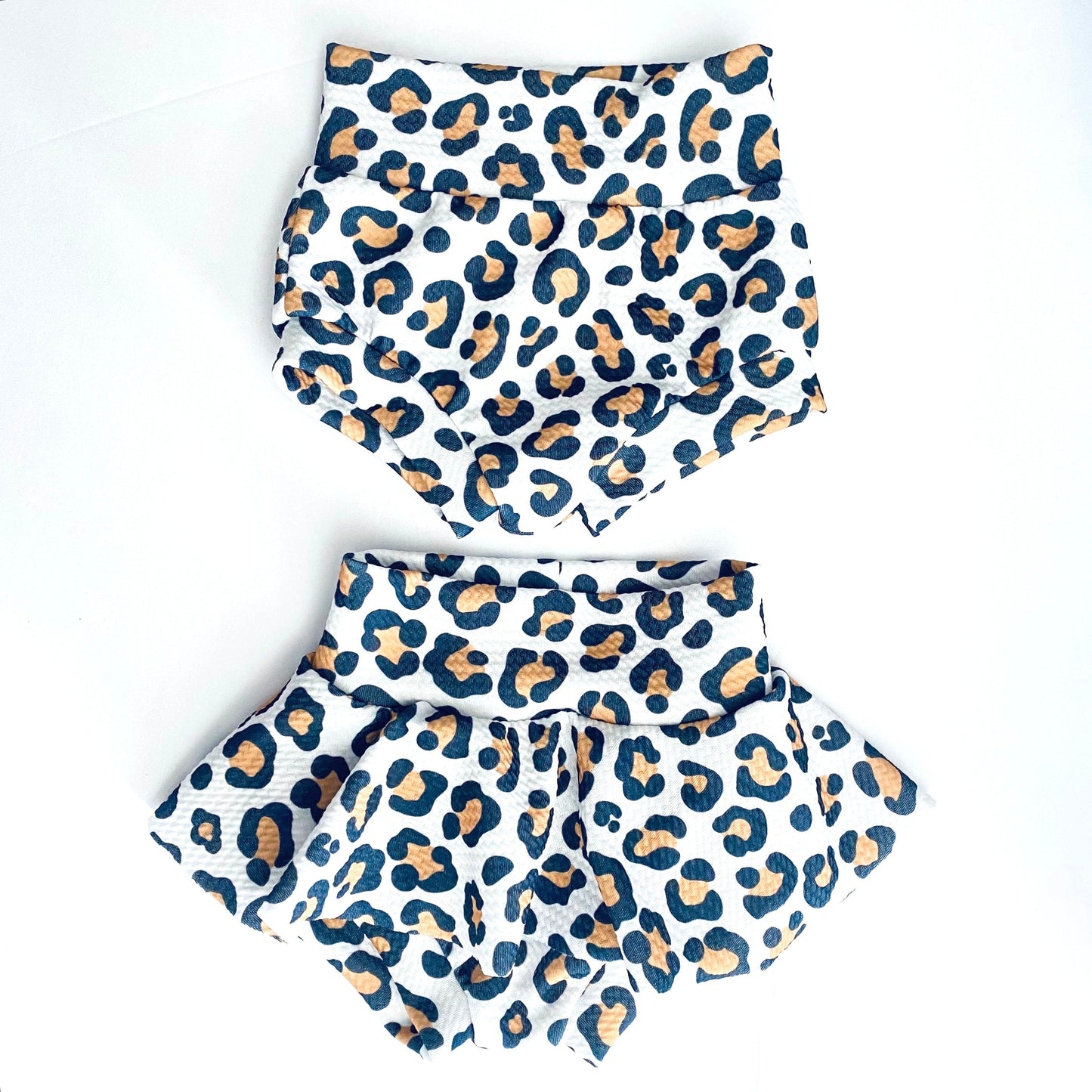 Handmade Leopard Print Baby Bummies & Bow Set