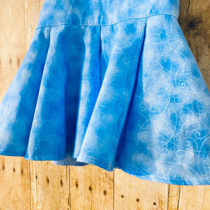 Blue Girls Dress | Peter Pan Collar| Twirl Skirt | Birthday Dress