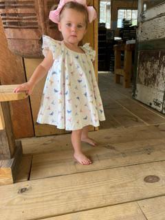 Handmade Butterfly Flutter Sleeve Dress: Baby Toddler Clothing