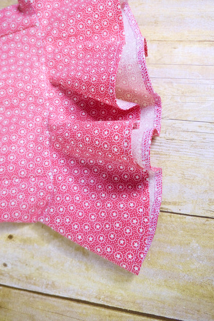 Handmade Girls Cotton Pencil Skirt: Flounce Hem, Sizes 2T-10