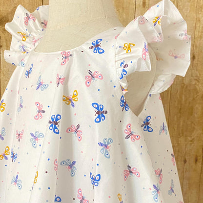 Handmade Butterfly Flutter Sleeve Dress: Baby Toddler Clothing