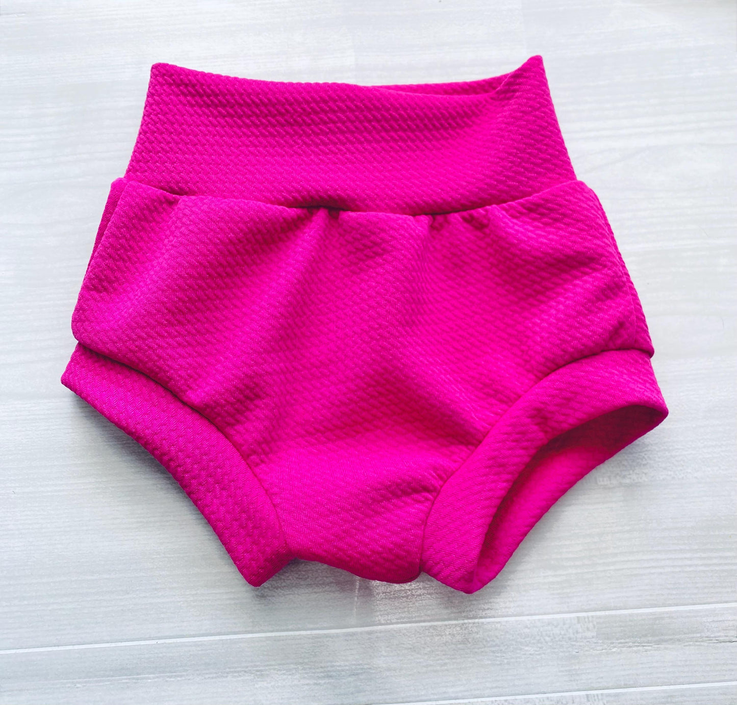 Raspberry Pink High-Waisted Baby Bummies | Hot Pink Diaper Cover