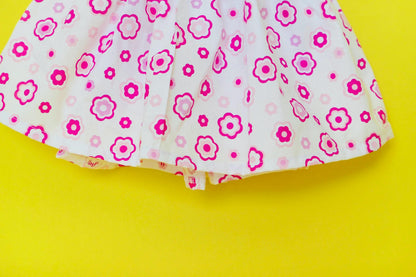 Handmade Pink Floral Baby Dress: Open-Back Outfit
