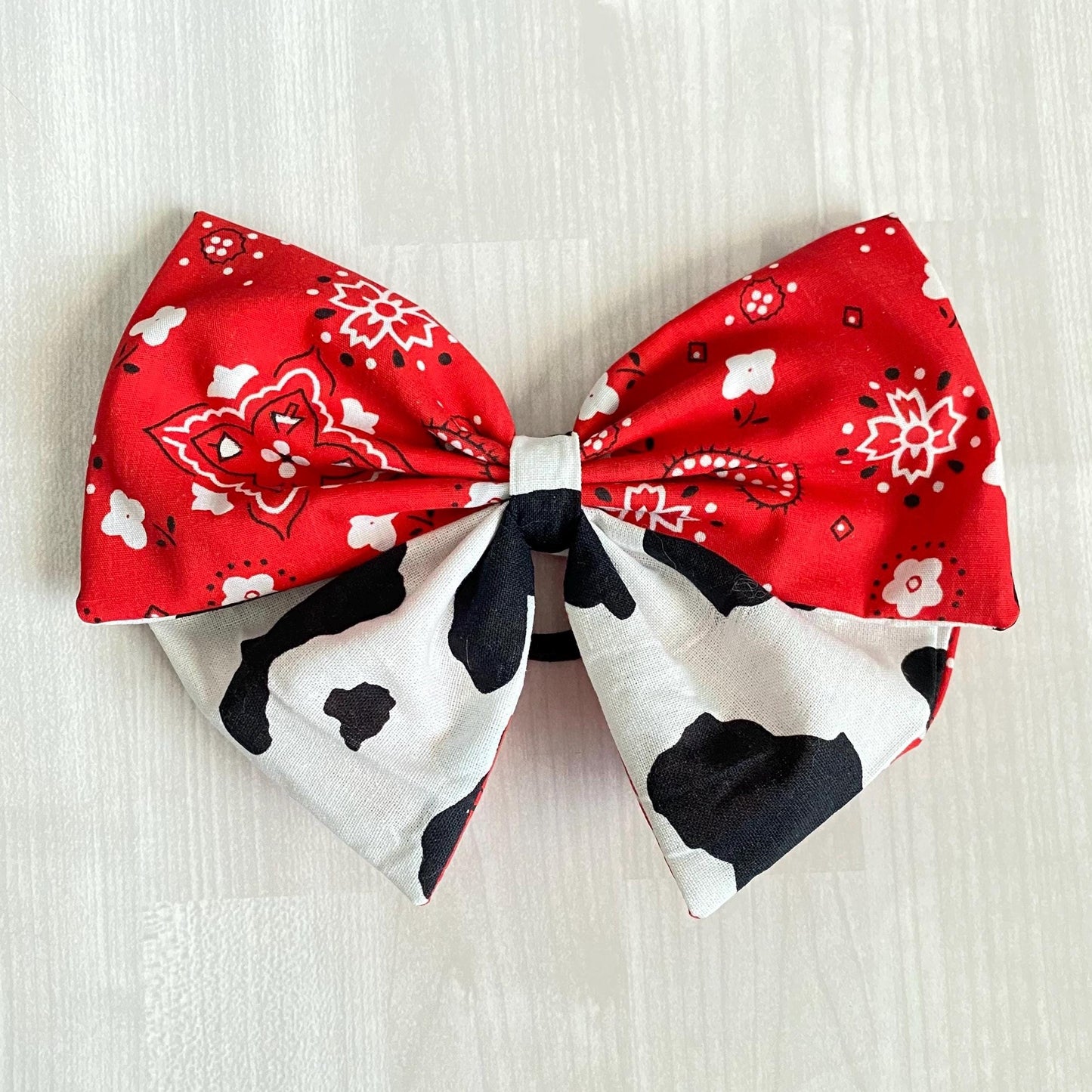 Cow Print and Bandana Hair Bows - Handmade in the USA