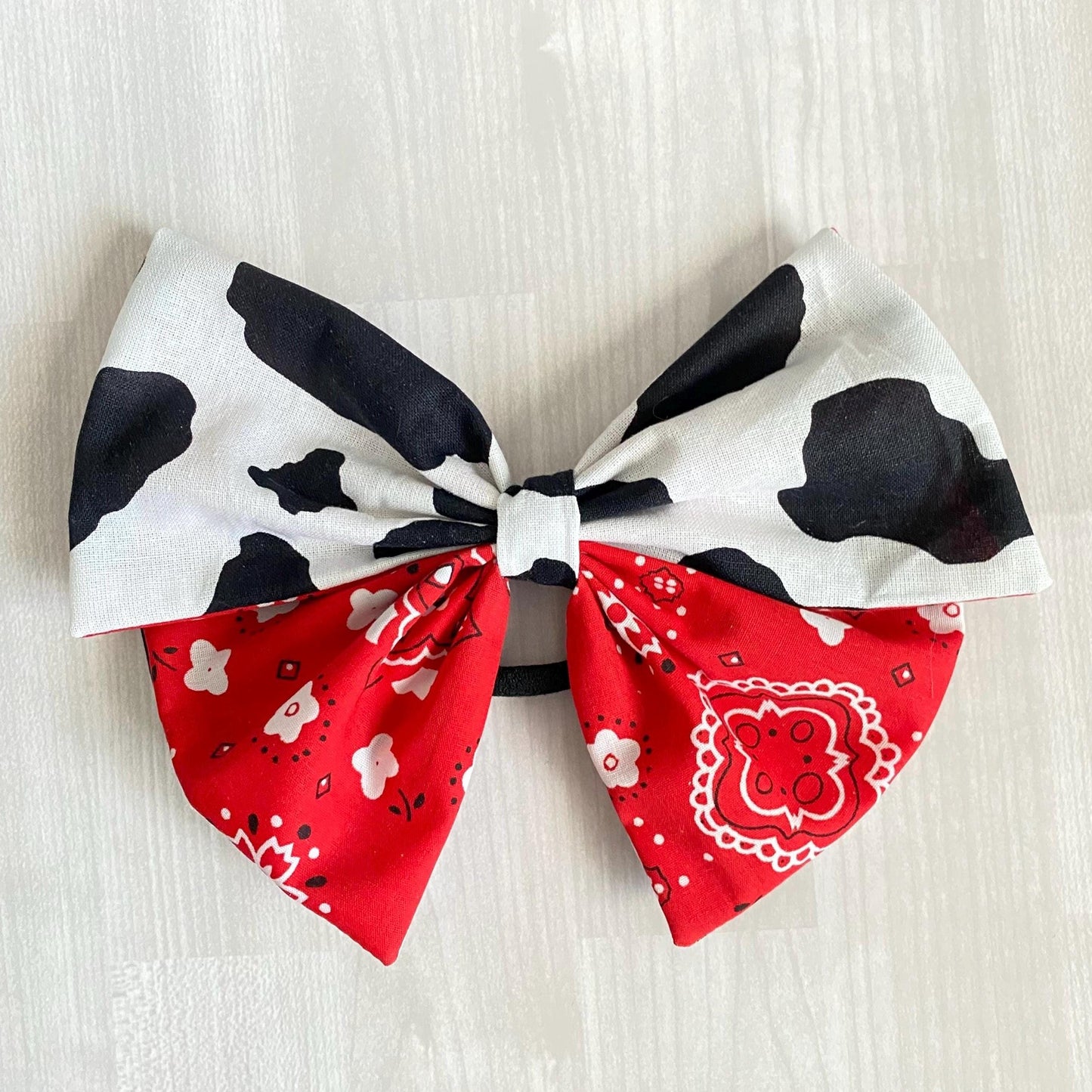 Cow Print and Bandana Hair Bows - Handmade in the USA