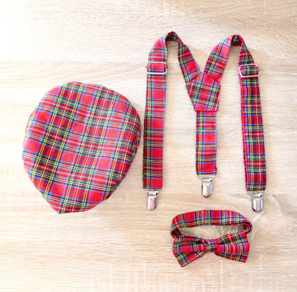 Plaid Suspenders | Handmade Boys Accessories
