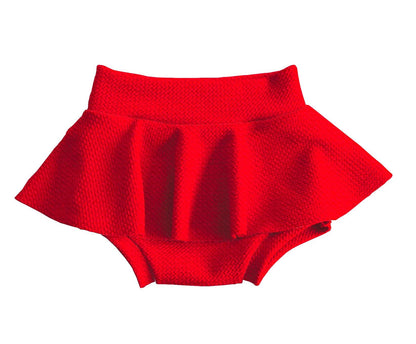 Red High Waisted Baby Bummies | Diaper Cover, Bloomer