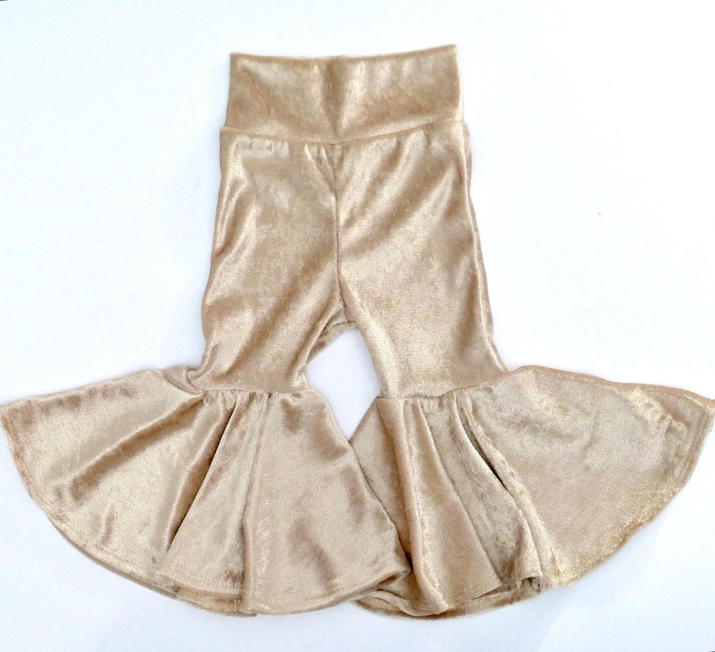 Girl Bell Bottoms | Velvet Retro Flare Pants