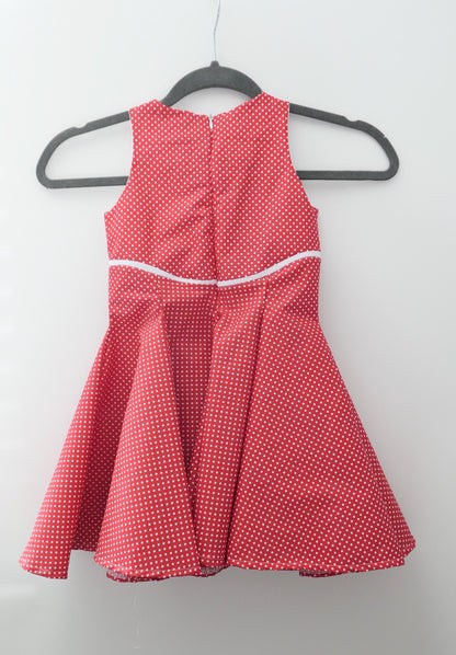 Girls Twirl Dress | Sleeveless, Red Polka Dot