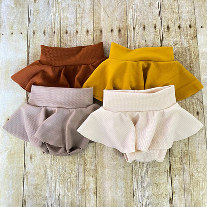 Chocolate Brown Baby Girl Skirted Bummies